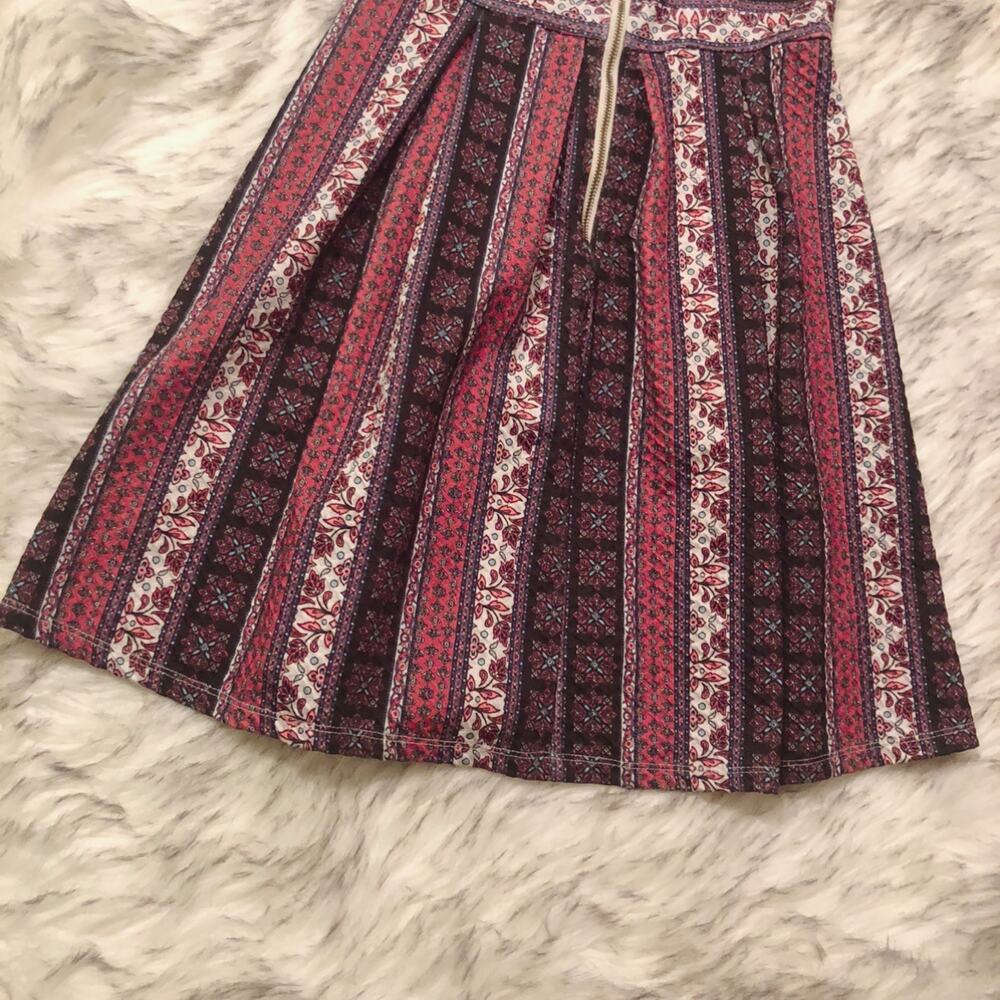 Xhilaration Black, Red, White Halter Striped Bohemian Boho Hippy Summer Dress - Picture 11 of 13